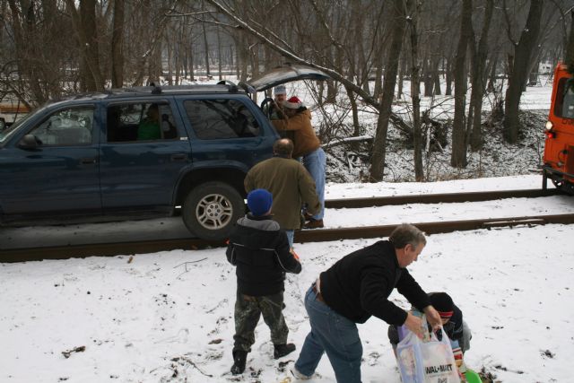 Loading a bunch of toys into the Durango