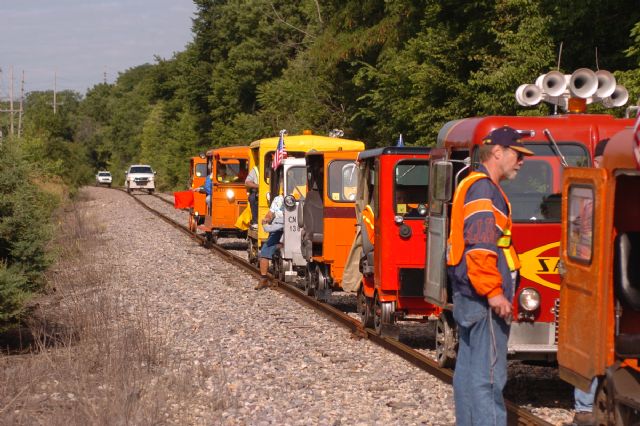 Rail Speeders at the Illinois Railroad.