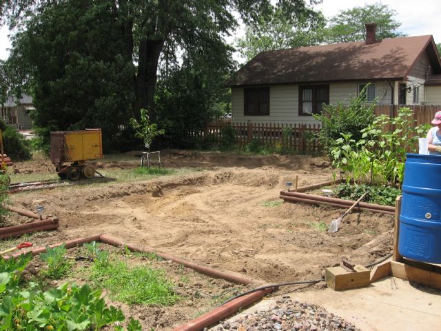 Excavation complete..promised to build a patio (loading platform) as well
