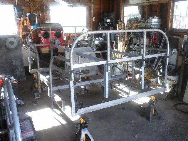 Finally putting the A-3 back together.  Added side handrails for support and safety.