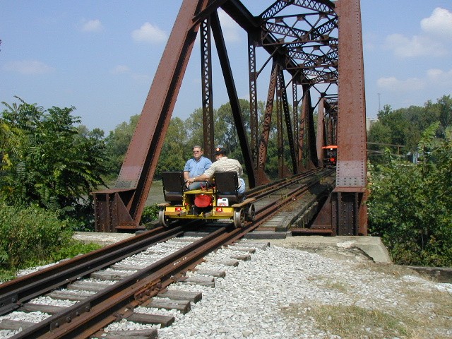 Conventioneers got a ride accross the Maumee River and adjacent barge canal.