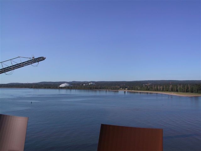 Marquette and Northern Mich U from the Ore Dock at Presque Isle