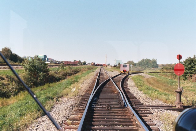 Headed onto the Wye in the yard