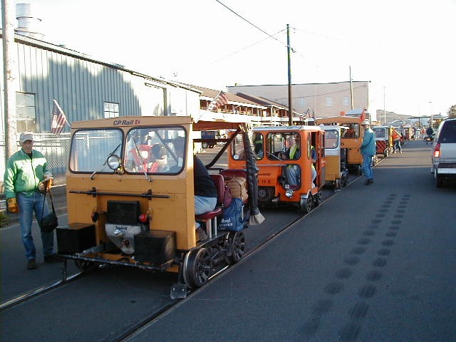 Street running in downtown Coos Bay, Oregon