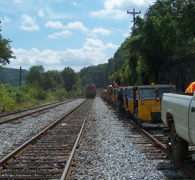 Amtrak heads south clearing the track for us to continue to White River Junction