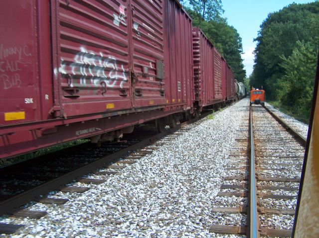 Passing parked cars north of Brattleboro