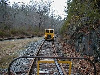 Switching from the mainline to the wye at Mineral Bluff