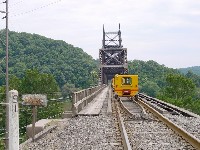Cars crossing the Ohio River at Mingo Jct.